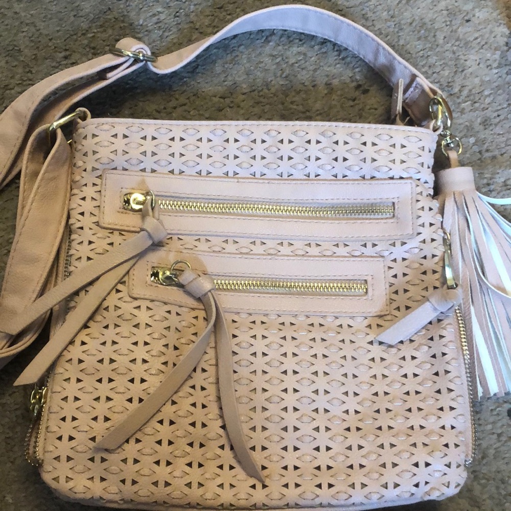 pink shoulder bag